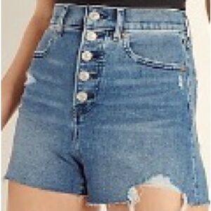 Express Super High Rise Mom Shorts. Medium  wash. Size 6.